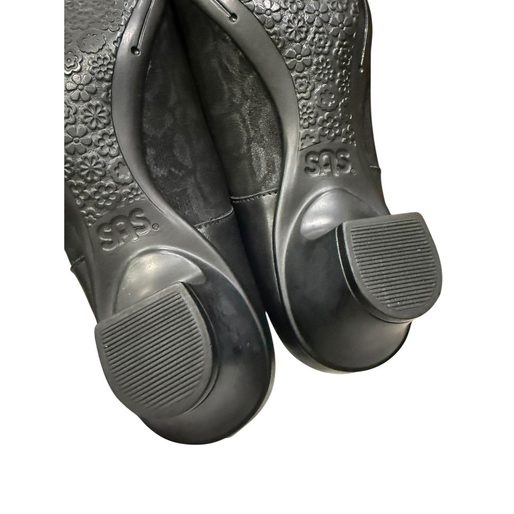 SAS Isabel Mary Jane Kitten Heels Women 10.5 Black Leather Comfort Work Pumps - Picture 14 of 16